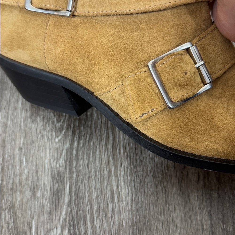 ALOHAS Eras Suede Tan Leather Ankle Boots - Picture 12 of 13